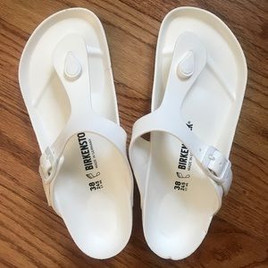 🆕 White Eva Birkenstocks Size 38 7.5 Waterproof!